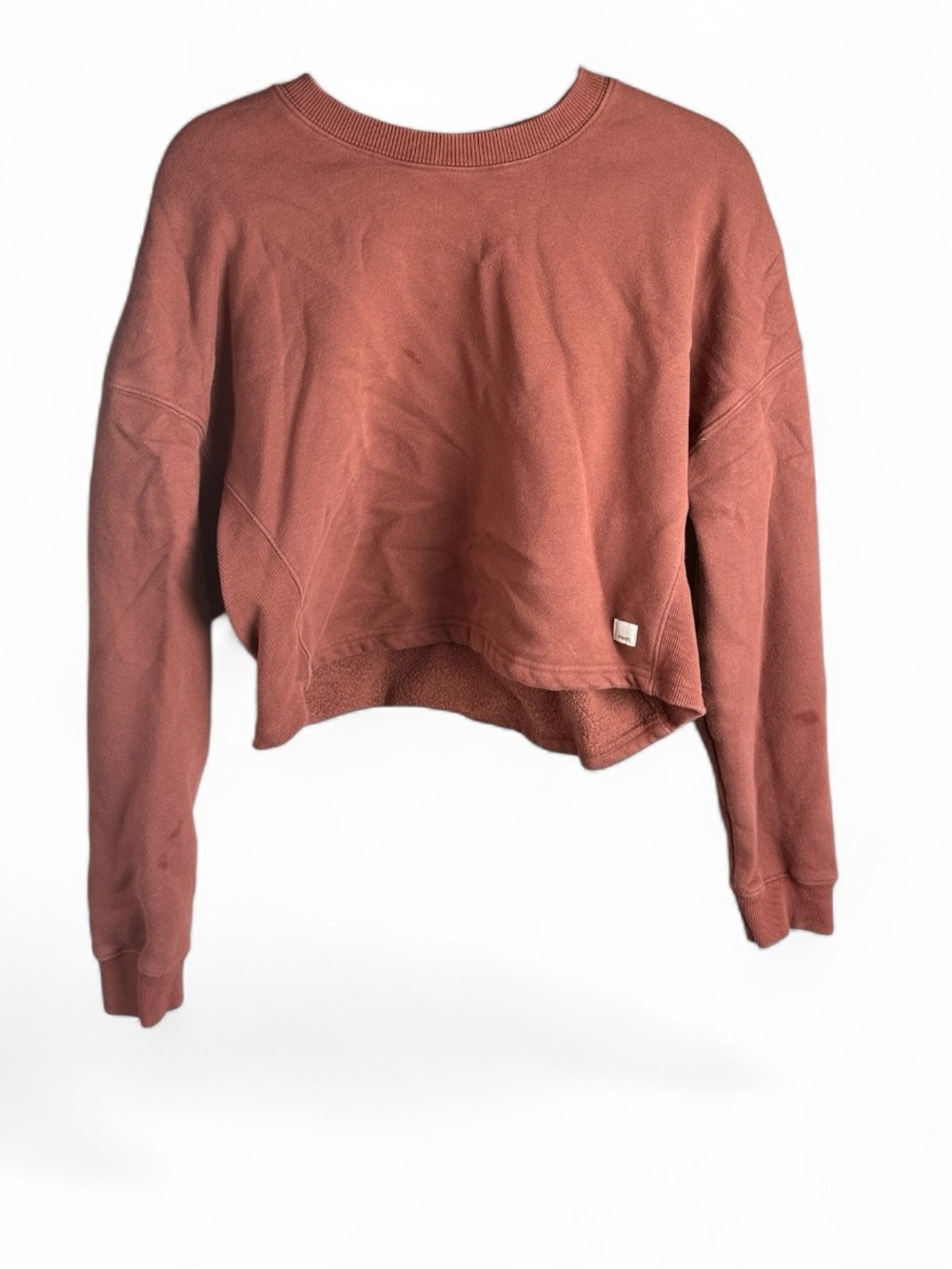 Vuori Terracotta Brown Cropped Sweatshirt - Picture 2 of 7